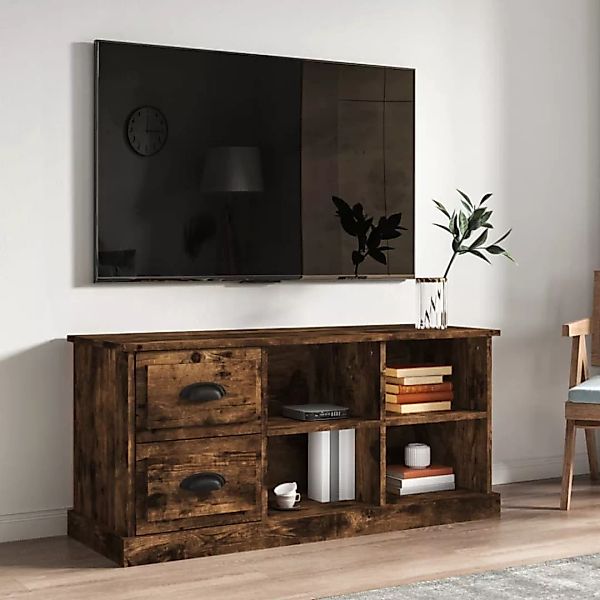 Vidaxl Tv-schrank Räuchereiche 102x35,5x47,5 Cm Holzwerkstoff günstig online kaufen