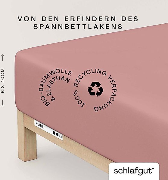 Schlafgut Spannbettlaken "PURE BOXSPRING in Gr. 90x200, 140x200 oder 180x20 günstig online kaufen