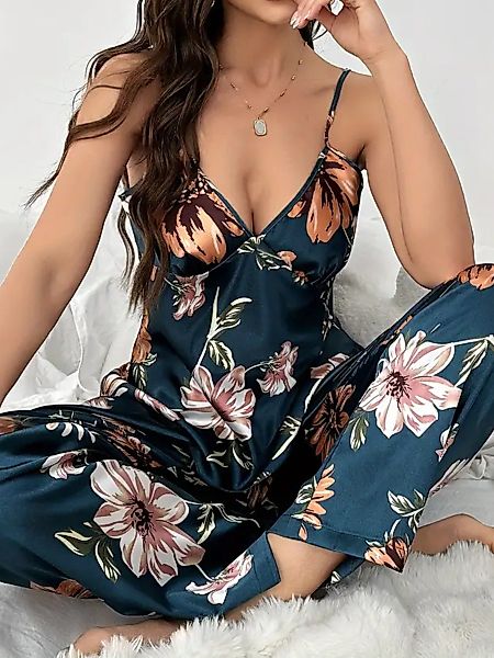 Elegant Love Capri-Pyjama Loungewear aus Satin: günstig online kaufen