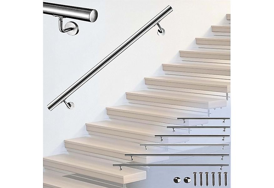AICA Handlauf Handlauf Edelstahl, Treppengeländer, Wandhandlauf, Innen und günstig online kaufen