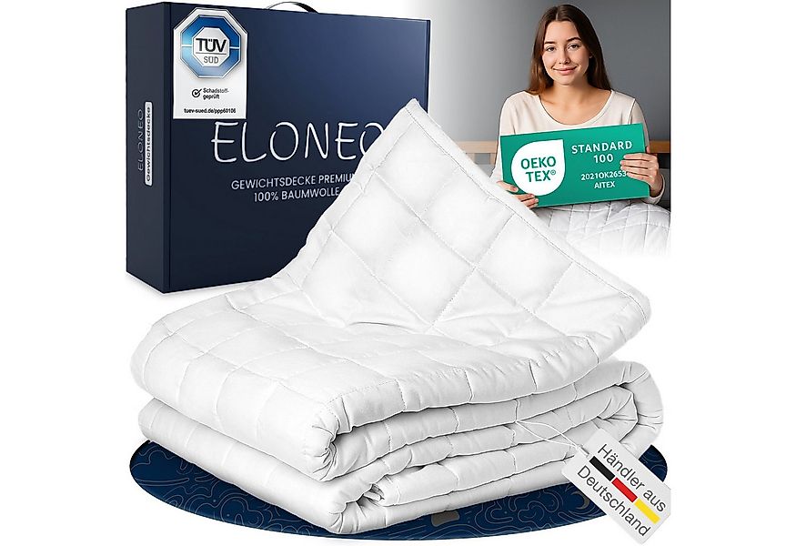 ELONEO Gewichtsdecke Bettdecke, 200 x 200 cm, 155 x 220 cm, 135 x 200 cm, 7 günstig online kaufen