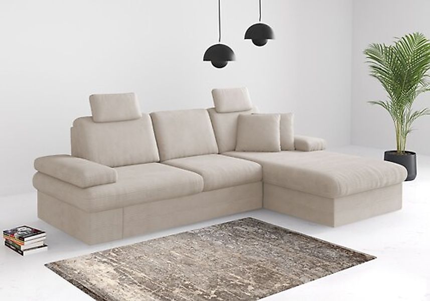 sit&more Ecksofa »Moreno«, mit Armteilverstellung,wahlweise mit Bettfunktio günstig online kaufen