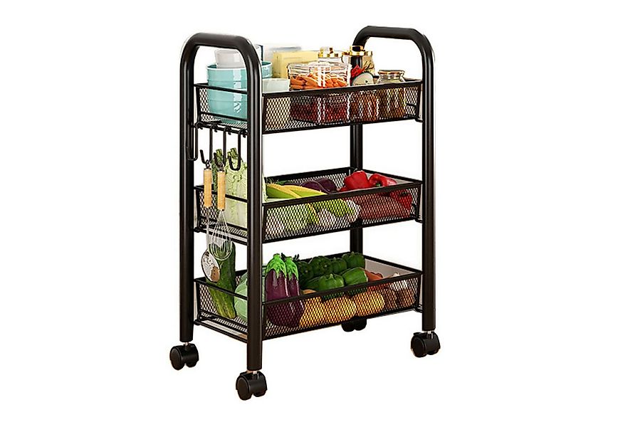 SURFOU Beistellwagen Rollwagen, 3-Etagen Küchenwagen Organizer mit Griff Mu günstig online kaufen