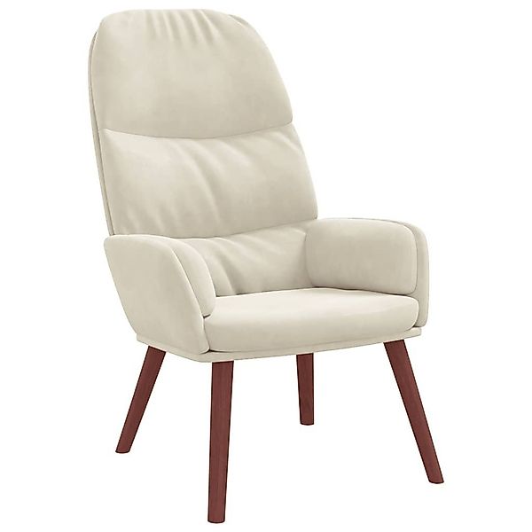 vidaXL Sessel Relaxsessel Cremeweiß Samt (1-St) günstig online kaufen