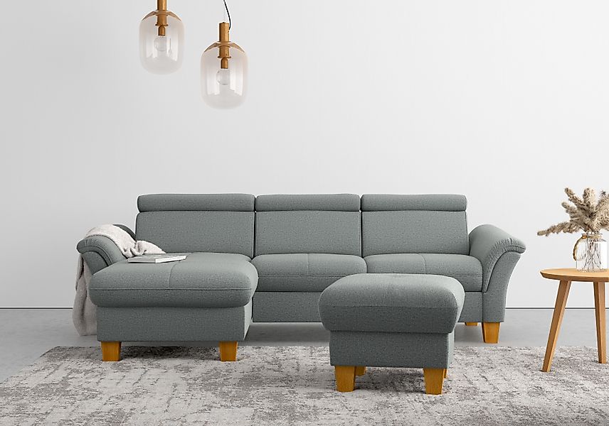 Home affaire "Lindgren L-Form" wahlweise mit Bett mit klappbaren Rollen, Ka günstig online kaufen