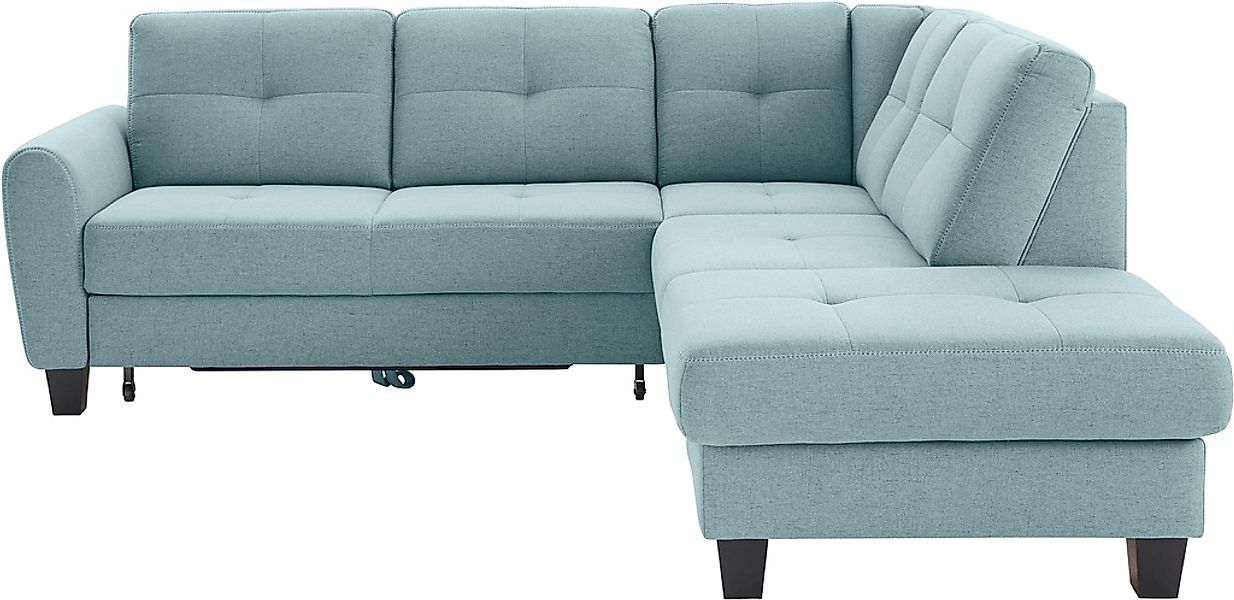 sit&more Ecksofa »Varese L-Form«, mit Federkern, wahlweise mit Bettfunktion günstig online kaufen