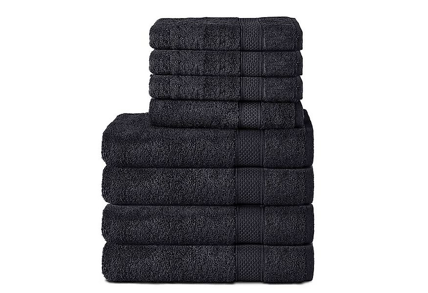 Komfortec Handtuch Set aus 100% Baumwolle, 4 Handtücher 50x100 cm und 4 Bad günstig online kaufen