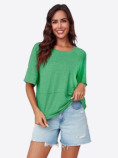 Imily Bela T-Shirt Damen Halbärmeliges Hemd mit Rundhals (Packung, 1-tlg., günstig online kaufen