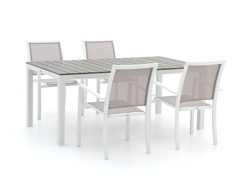 Bellagio Anzio/Fidenza 183 cm Gartenmöbel-Set 5-teilig stapelbar günstig online kaufen