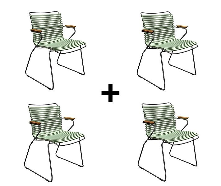 Click Set Stühle 4tlg. pastellgrün günstig online kaufen