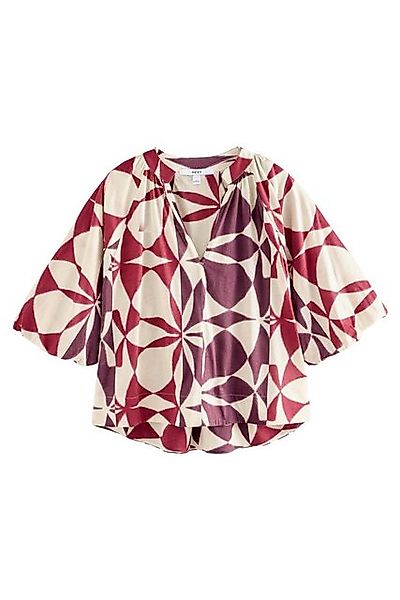 Next Hemdbluse Bluse mit V-Ausschnitt und Volumen-Ärmeln (1-tlg) günstig online kaufen