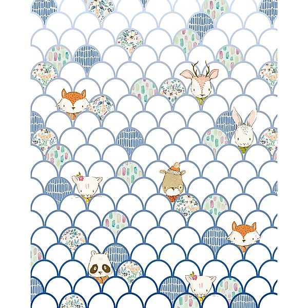 Sanders & Sanders Fototapete Tiere Multicolor 200 x 250 cm 611744 günstig online kaufen