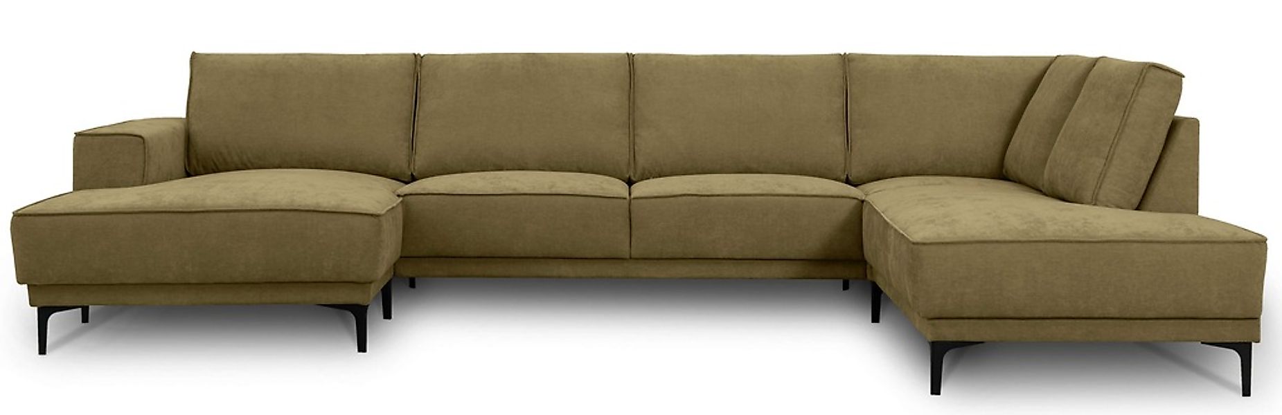 PLACES OF STYLE Wohnlandschaft »XXL Sofa Oland, Struktur, Flachgewebe, Luxu günstig online kaufen