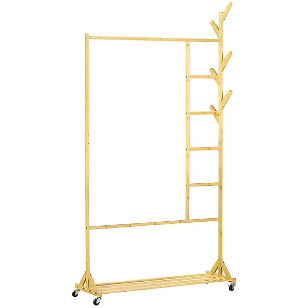 HOMCOM Kleiderständer Kleiderstange mit Rollen, (Kleiderbügel, günstig online kaufen