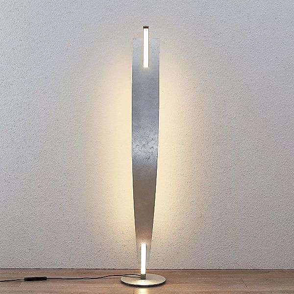 Lucande LED-Stehleuchte Marija, silber, dimmbar, 140 cm günstig online kaufen