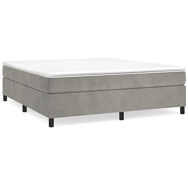 vidaXL Boxspringbett Hellgrau 160x200 cm Samt1395046 günstig online kaufen