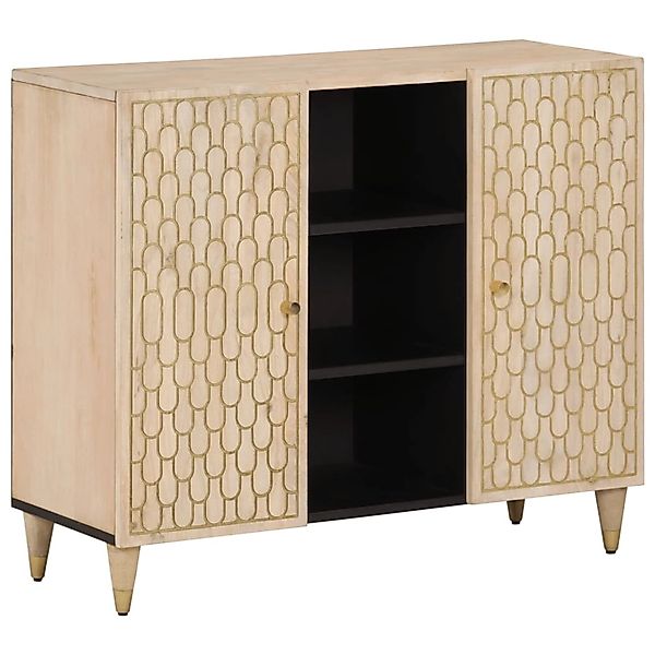 vidaXL Beistellschrank 90x33x75 cm Massivholz Mango 358276 günstig online kaufen