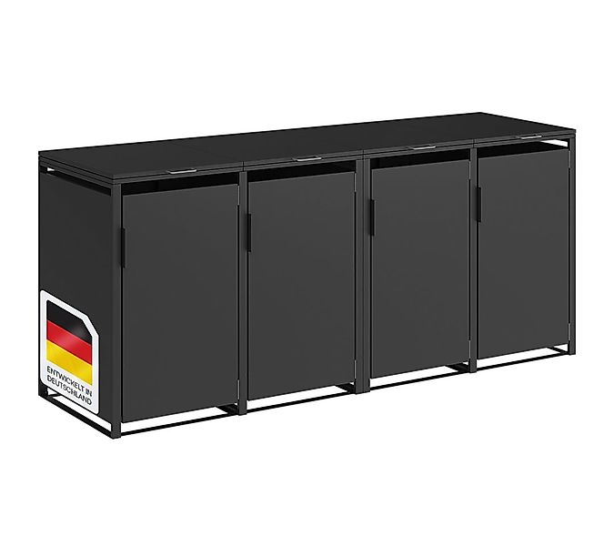 STEELSØN Mülltonnenbox Thoria 240L aus verzinktem Stahl (Graphitschwarz, ve günstig online kaufen