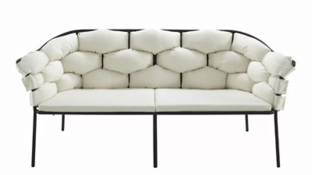 Gartensofa 2-Sitzer Serpentine textil beige / L 165 cm - Cinna - Beige günstig online kaufen