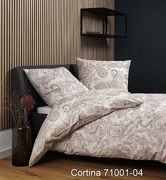 Janine Janine Soft-Cotton Bettwäsche CORTINA 71001 kupfer mocha Größe:  155 günstig online kaufen
