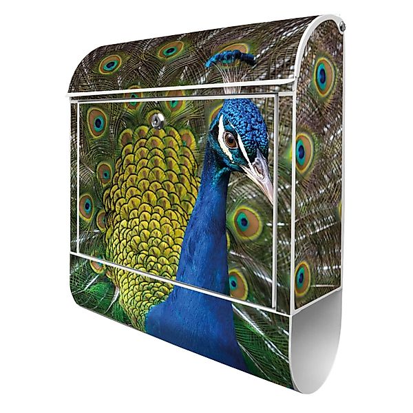 Banjado Design Briefkasten Weiß Pulverbeschichtet 39x47x14cm 2 Schlüssel Mi günstig online kaufen