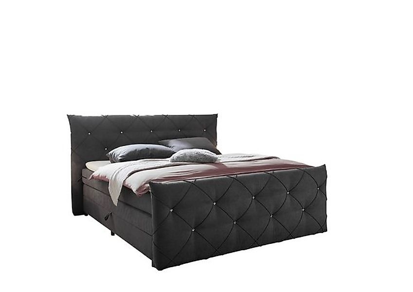 freiraum Boxspringbett Villano, Liegefläche 180x200cm, in Anthrazit - 231x2 günstig online kaufen