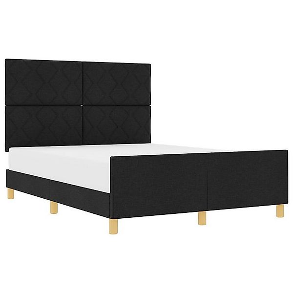 vidaXL Bett Bettgestell Schwarz 140x190 cm Stoff (1-tlg) günstig online kaufen