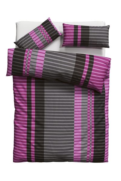 my home Bettwäsche "Philine" 2 tlg. mit modernen Streifen, Bettwäsche aus B günstig online kaufen