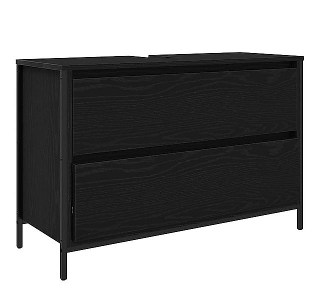 vidaXL Badezimmerspiegelschrank Waschbeckenunterschrank mit Schubladen Schw günstig online kaufen