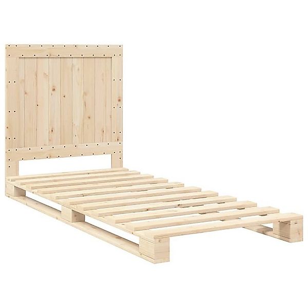 vidaXL Bett Massivholzbett mit Kopfteil 90x200 cm Kiefer günstig online kaufen