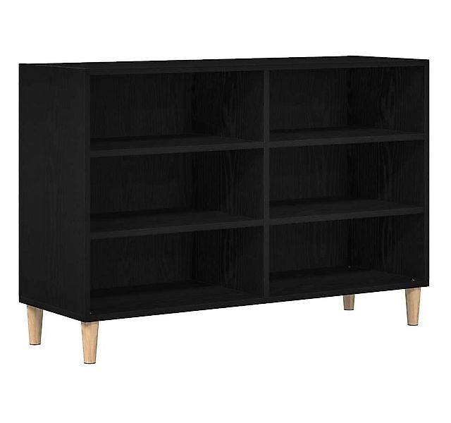 vidaXL Fächerschrank Sideboard Schwarz Eichen-Optik 103,5 x 35 x 70 cm Holz günstig online kaufen