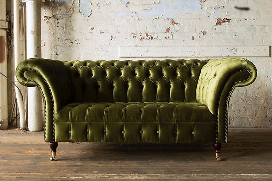 Xlmoebel 2-Sitzer Neue grüne Zweisitzer Chesterfield-Couch mit klassischem günstig online kaufen