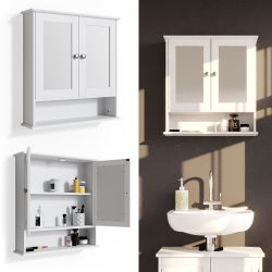 Vicco Badezimmerspiegelschrank Bianco, Weiß, 56 x günstig online kaufen