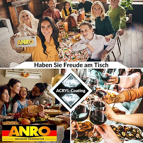 ANRO Tischdecke Stoff Digitalprint Tischtuch EasyClean günstig online kaufen
