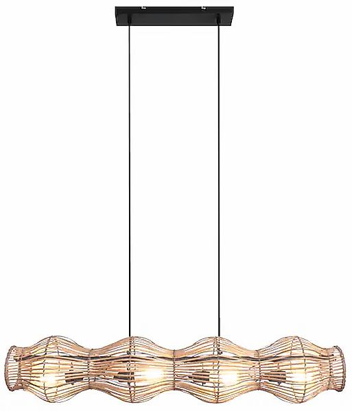 ECO-LIGHT Pendelleuchte »Bamboo«, 4 flammig, Leuchtmittel E27   ohne Leucht günstig online kaufen