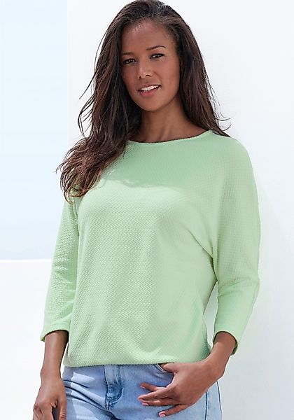 Vivance Langarmshirt "aus bügelfreier Strukturqualität", mit Viskose günstig online kaufen