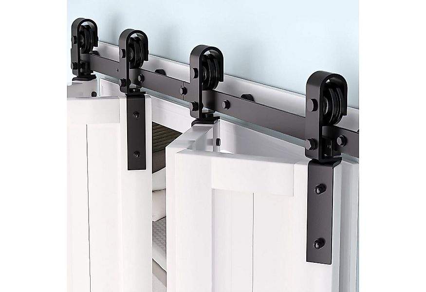 GarveeMore Schiebetür Schiebetürsystem 132 cm, Schiebetürbeschlag Set Laufs günstig online kaufen