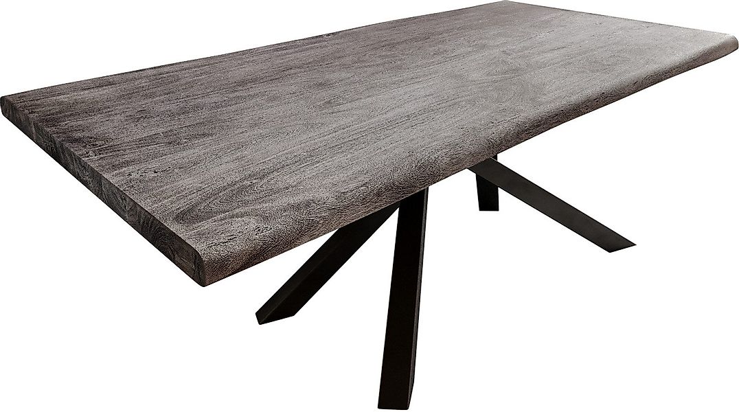 DELIFE Esstisch Edge, Akazie Platin 200x100 günstig online kaufen