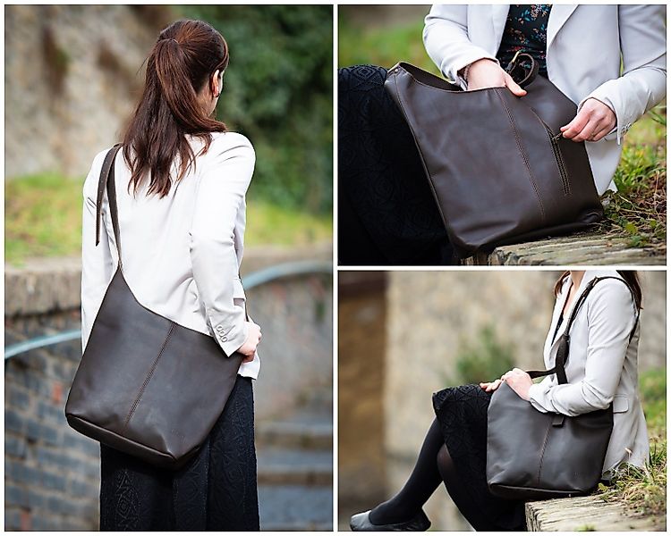 LECONI Schultertasche große Umhängetasche Beuteltasche Damentasche Shopper günstig online kaufen