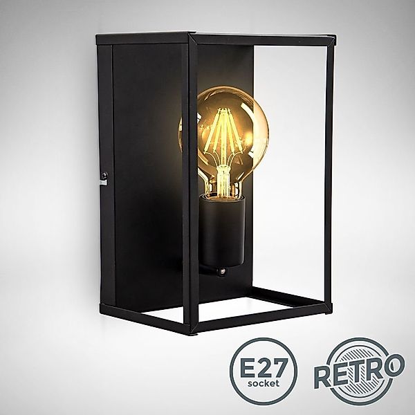 B.K.Licht Wandleuchte Wandlampe E27 60W Metall günstig online kaufen