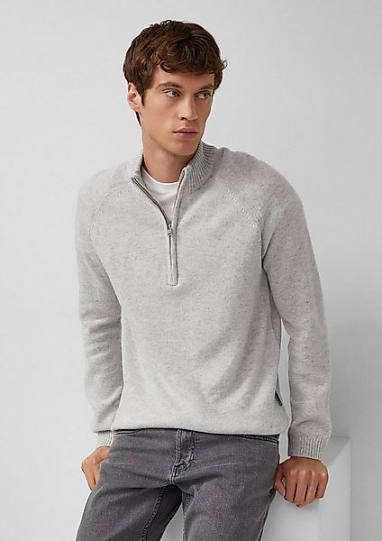 s.Oliver Longpullover Strickpullover Strickpullover aus reiner Wolle mit Tr günstig online kaufen