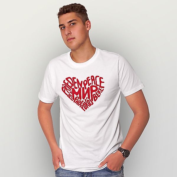 "Frieden" Männer T-shirt Von Earthpositive günstig online kaufen