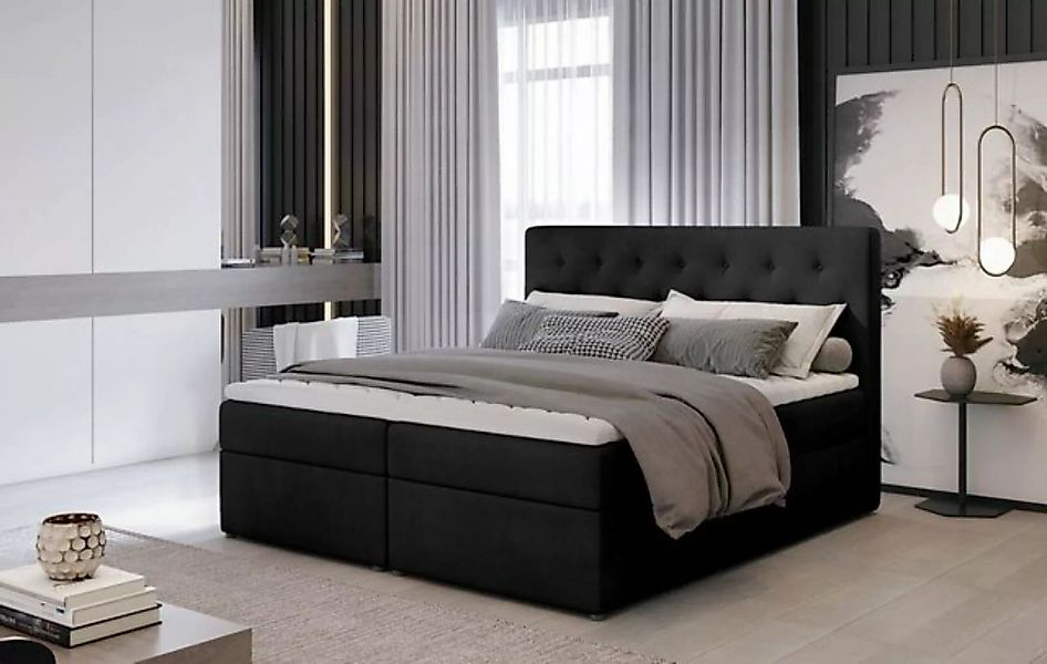 JVmoebel Bett Bett Polster Design Luxus Ehe 180x200cm Schlaf Zimmer Stoff D günstig online kaufen