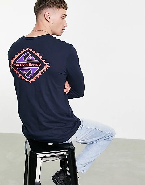 Quiksilver – Return to the Moon – Langärmliges Shirt in Marineblau günstig online kaufen