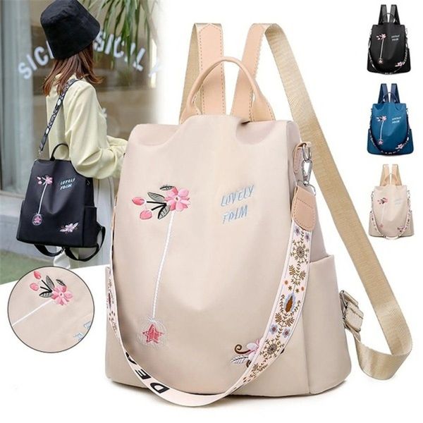 XDeer Daypack Damen-Rucksack mit Blumenstickerei,Wasserdichte Schultasche günstig online kaufen