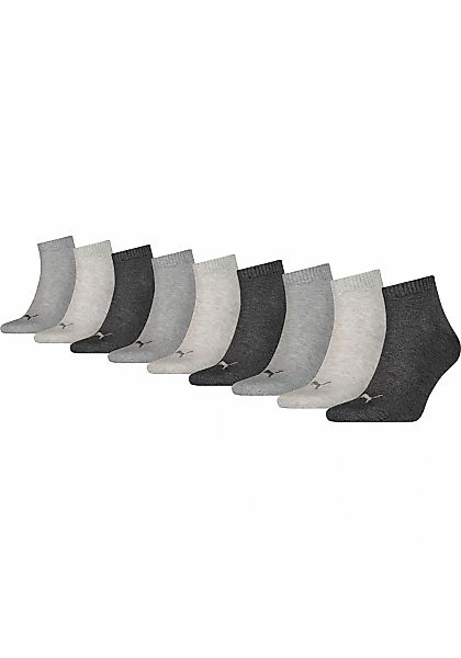 PUMA Kurzsocken "PUMA UNISEX QUARTER PLAIN 9P ECOM" 9 Paar tlg. mit Rippenb günstig online kaufen