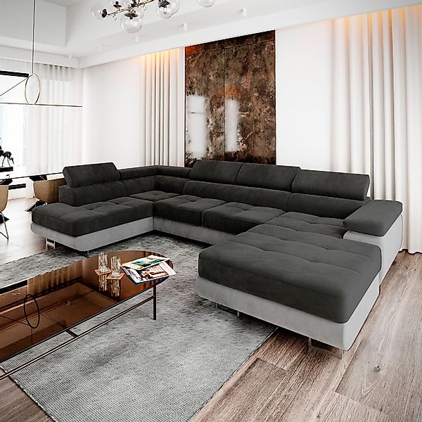 Masseno Ecksofa CASONE mit Schlaffunktion U-Form, günstig online kaufen