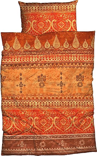 CASATEX Bettwäsche Indi Terra-Orange Satin, Satin, günstig online kaufen