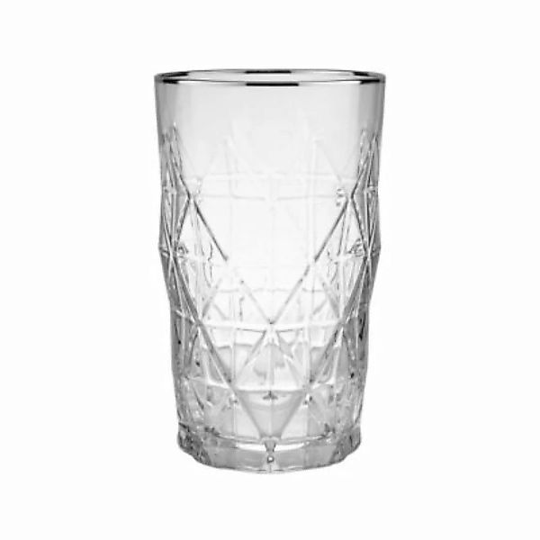 UPSCALE Longdrinkglas mit Silberrand 460ml günstig online kaufen