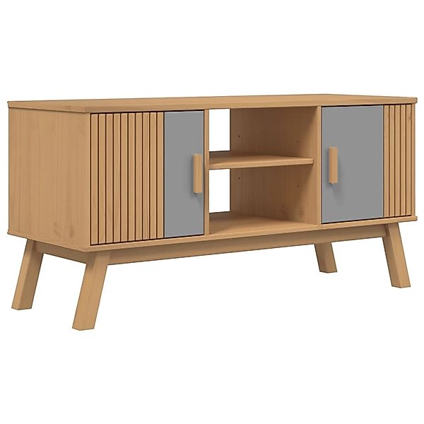 vidaXL TV-Schrank OLDEN Grau und Braun 114x43x57 cm Massivholz Kiefer 35860 günstig online kaufen